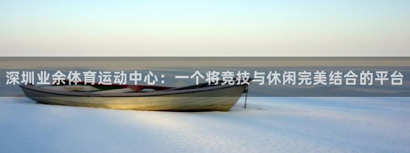 意昂3：深圳业余体育运动中心：一个将竞技与休闲完美结合的平台